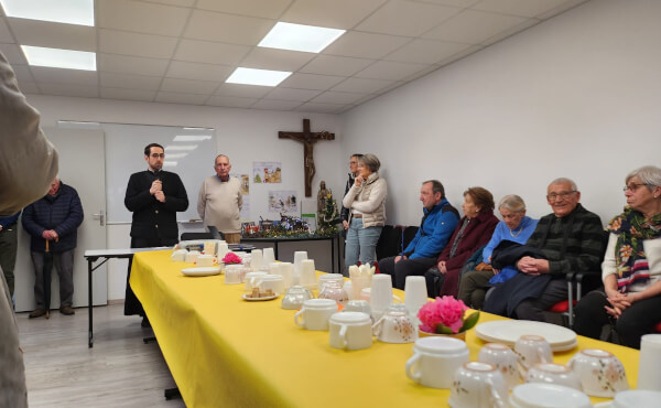 Partage de galette avec les bénévoles de la Paroisse